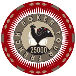 French Poker Tour 25000 poker chip - ceramic - 10g - sold individually.
