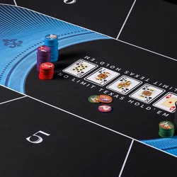 Tapete de poker "BLACK CROWN XL" - 200 x 100 cm x 3mm - jersey de neopreno