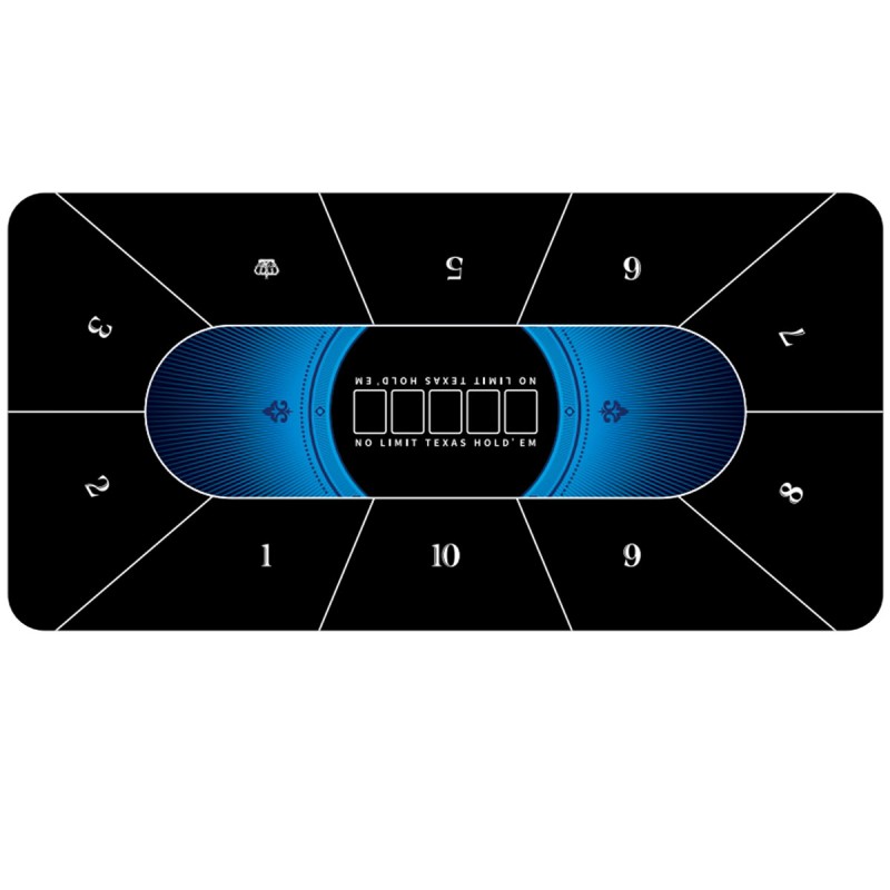 Tapete de pôquer "BLACK CROWN XL" - 200 x 100 cm x 3mm - jersey de neoprene