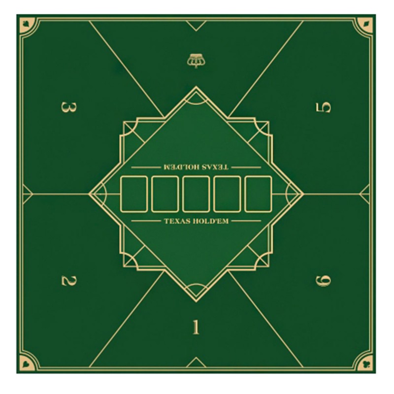 Tapis de poker "OLD FASHIONED SQUARE" - 83 x 83 cm x 2mm- jersey néoprène