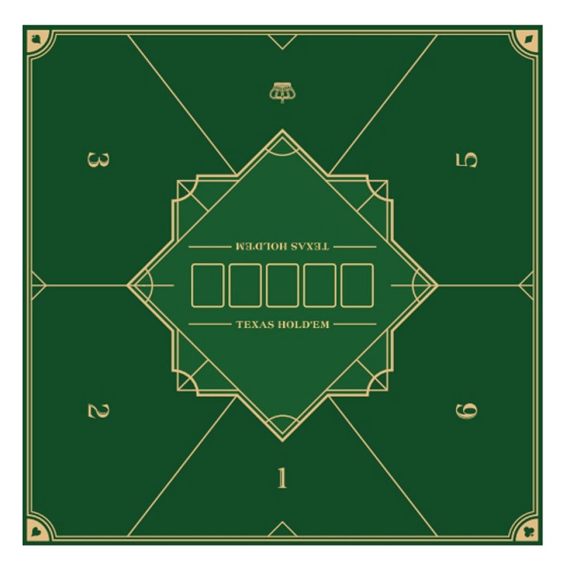 Dywan do pokera "OLD FASHIONED SQUARE XL" - 100 x 100 cm x 2 mm - dżersej z neoprenu.