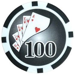 Fichas de póker "YING YANG 100" - de ABS con inserto metálico - rollo de 25 fichas - 11,5 g