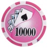 Pokerfiches "YING YANG 10000" - van ABS met metalen inzetstuk - rol van 25 fiches - 11,5 g