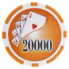 Pokerspelmarker "YING YANG 20000" - i ABS med metallinlägg – rulle med 25 spelmarker – 11,5 g