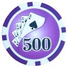 Poker chips "YING YANG 500" - in ABS with metal insert - roll of 25 chips - 11.5 g
