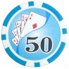 Pokerchips "YING YANG 50" - in ABS met metalen inleg - rol van 25 chips - 11,5 g
