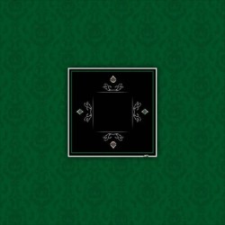 Pokerkleed "VICTORIAN VERT" - vierkant - 2 maten - 0/8 spelers - neopreen jersey
