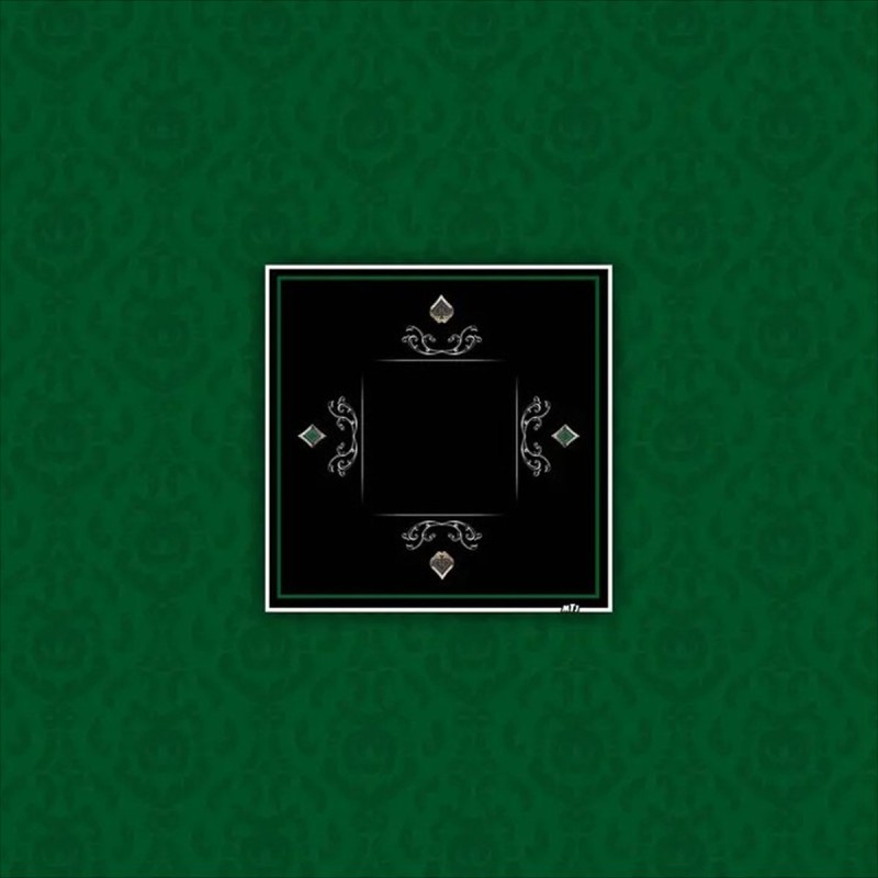 Tapis de Poker "VICTORIAN VERT" - carré - 2 tailles - 0/8 joueurs - jersey néoprène