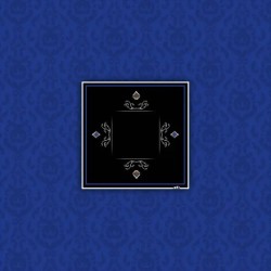Tapis de Poker "VICTORIAN BLEU" - carré - 2 tailles - 0/8 joueurs - jersey néoprène
