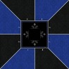 Poker Mat "VICTORIAN BLUE" - square - 2 sizes - 0/8 players - neoprene jersey