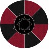 Pokermatta "VICTORIAN BORDEAUX" - rund - 3 storlekar - 0/8/10 spelare - neoprenjersey