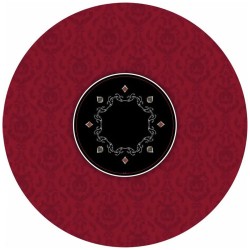 Tapete de Poker "VICTORIAN BORDEAUX" - redondo - 3 tamaños - 0/8/10 jugadores - neopreno jersey