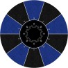 Poker Matta "VICTORIAN BLÅ" - rund - 3 storlekar - 0/8/10 spelare - neopren jersey