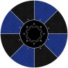 Poker Mat "VICTORIAN BLUE" - round - 3 sizes - 0/8/10 players - neoprene jersey