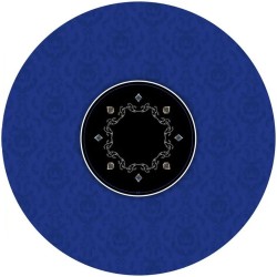 Tapis de Poker "VICTORIAN BLEU" - rond - 3 tailles - 0/8/10 joueurs - jersey néoprène