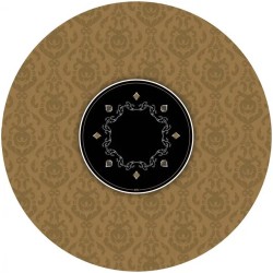 Tappeto da poker "VICTORIAN MARRON" - rotondo - 3 taglie - 0/8/10 giocatori - jersey in neoprene