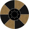 Pokerteppich "VICTORIAN BROWN" - rund - 3 Größen - 0/8/10 Spieler - Neoprenjersey