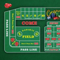 Tapis de craps "CLASSIC VERT" - 130 x 80 cm - jersey néoprène