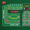 "CLASSIC GREEN" craps mat - 130 x 80 cm - neoprene jersey