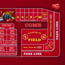 Tapijt van craps "CLASSIC ROOD" - 130 x 80 cm - neopreen jersey
