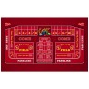 "CLASSIC RED" craps mat - 130 x 80 cm - neoprene jersey