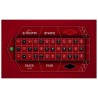 Fransk "MODERNE RÖD" roulette-matta - 130 x 80 cm - rektangulär - neopren jersey