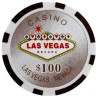 Pokermarker "WELCOME LAS VEGAS 100" - i ABS med metallinlägg – rulle med 25 marker – 11,5 g