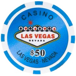 Poker chips "WELCOME LAS VEGAS 50" - ABS with metal insert - set of 25 chips - 11.5g
