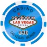 Pokerchips "WELCOME LAS VEGAS 50" - in ABS mit Metallkern - Rolle mit 25 Chips - 11,5 g