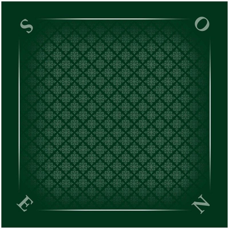 Tapis Tarot Prestige Rose Des Vents Bleu 60x60cm - Jersey Néoprène Fabriqué En France