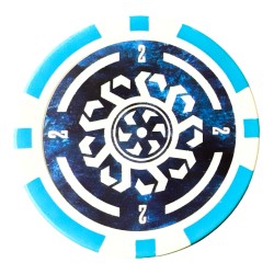 Pokerchips "CELTIK 2" - 12g - i ABS med metallinsats - i rullar om 25 chips