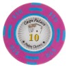 Ficha de pôquer "CHIPS PALACE 10" - em compósito de argila com inserção de metal - 14g - à venda por unidade.