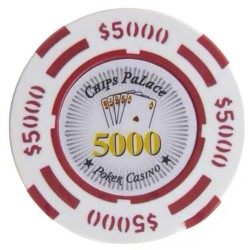 Pokerchip "CHIPS PALACE 5000" - aus Tonverbundstoff mit Metalleinsatz - 14g - zum Stückpreis erhältlich