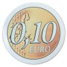 Ficha de pôquer "EURO 0.10" - em cerâmica - 10g - à venda unitariamente