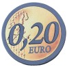 Pokerchip "EURO 0.20" - keramik - 10g - till salu styckvis