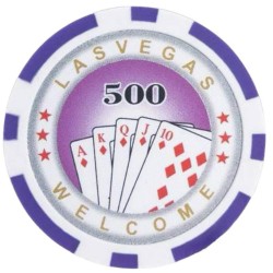 "ROYAL FLUSH 500" poker chips - made of ABS with metal insert - roll of 25 chips - 11.5 g
