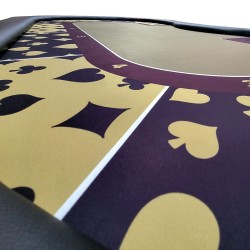 Turneringspokerbord "GOLD" - fÃ¤llbara ben - dealerplats - 10 spelare.