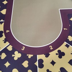 Turneringspokerbord "GOLD" - fÃ¤llbara ben - dealerplats - 10 spelare.