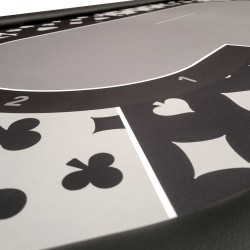 Pokerturniertisch "BLACK" - klappbare Beine - Dealerplatz - 10 Spieler
