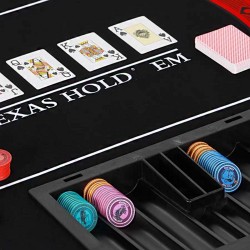 TAVOLO DA POKER "ECLIPSE" - con LED - XL 9 giocatori + dealer - drop box