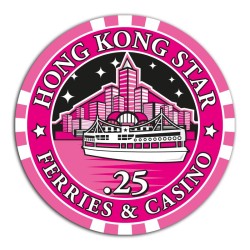 Jeton de poker "HONG KONG STAR 0.25" - en céramique - 10g