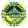 Ficha de pôquer "HONG KONG STAR 0.50" - em cerâmica - 10g.