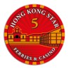 Żeton do pokera "HONG KONG STAR 5" - ceramiczny - 10g.