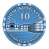 Ficha de pôquer "HONG KONG STAR 10" - em cerâmica - 10g