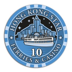 Ficha de póker "HONG KONG STAR 10" - de cerámica - 10g