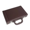 Astuccio porta chips "LEATHER 200" per 200 gettoni da poker - ecopelle - interno in legno