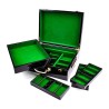 Coffret de rangement "4 SYMBOLS" en bois pour 500 jetons de poker – plateau amovible - Fond bois