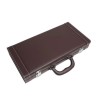 "LEATHER 300" storage case for 300 poker chips - faux leather - wooden interior.
