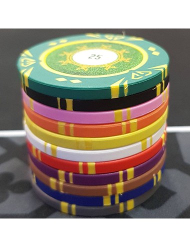 Poker marker "SUNSHINE VALUE 200" - 14g - i clay composite med metallinlägg - till salu styckvis
