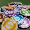 Pokerchips "RUNNER UP 0.25" - 12g - van ABS met metalen insert - per rollen van 25 chips